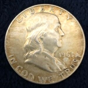 1963-D Franklin 50 cent coin